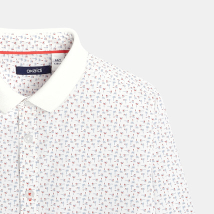 Avis Chemise col polo imprimé palmiers blanche garçon OKAIDI 4