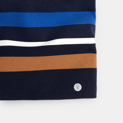 Avis Snood bi-matière velours et jersey rayé marron garçon OKAIDI 2