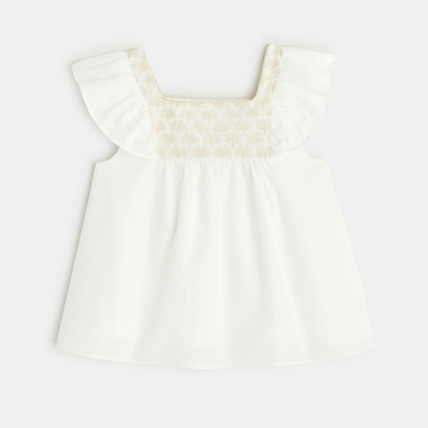Avis Blouse brodée blanche fille OKAIDI 1