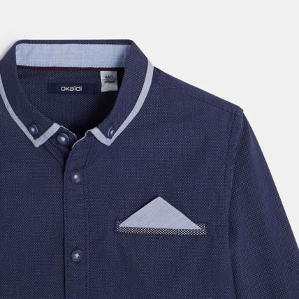 Avis Chemise à col américain bleue garçon OKAIDI 2