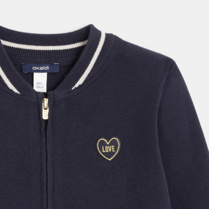 Avis Teddy zippé en maille bleu fille OKAIDI 2