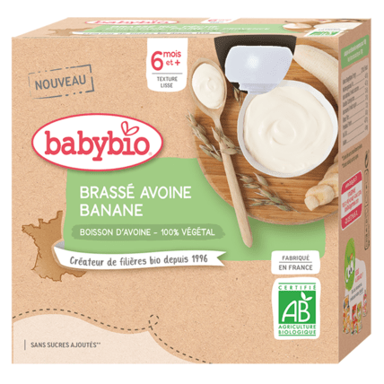 Avis Brassé Végétal base Avoine - Banane Babybio 1
