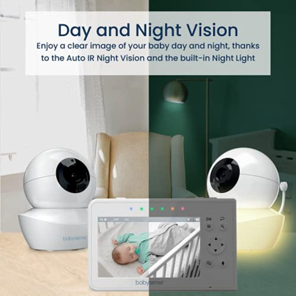 Avis Babyphone vidéo avec écran divisé 4,3“ et 2 caméras Babysense 3