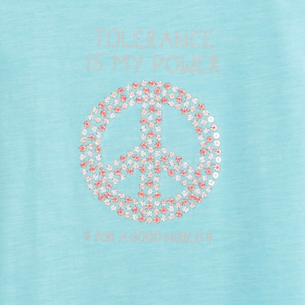Avis T-shirt fantaisie bleu fille OKAIDI 3