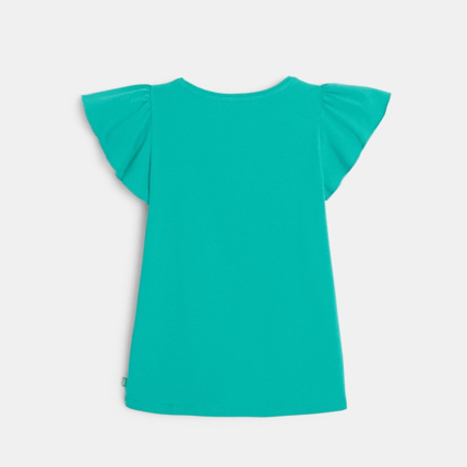 Avis T-shirt motif tulle et sequins fruit vert fille OKAIDI 3