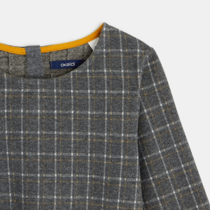 Avis Robe à carreaux en jersey milano grise fille OKAIDI 4