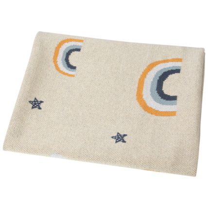 Avis Couverture en tricot arcs-en-ciel et étoiles Prémaman 1
