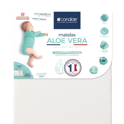 Avis Matelas bébé Aloé vera déhoussable - 60x120cm CANDIDE 1