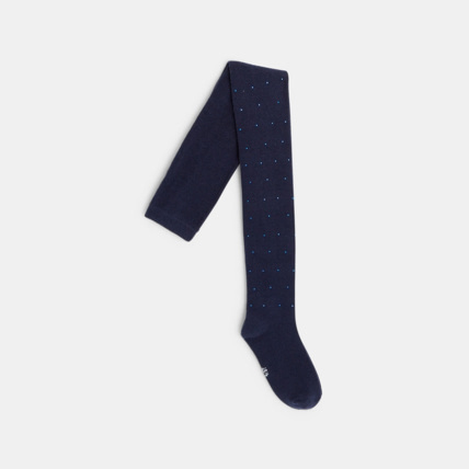 Avis Collants chauds à petits pois bleus fille OKAIDI 1