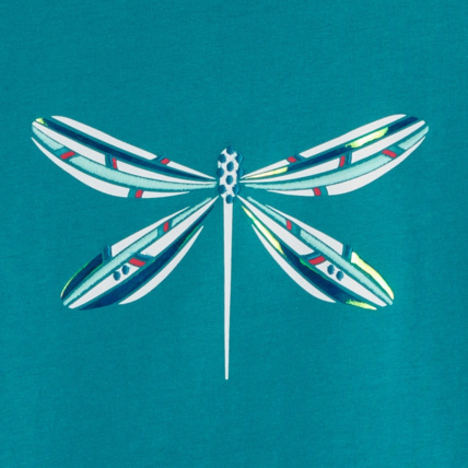 Avis T-shirt manches courtes à motif Libellule vert fille OKAIDI 3