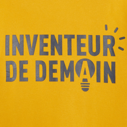 Avis Sweat uni à message jaune garçon OKAIDI 2