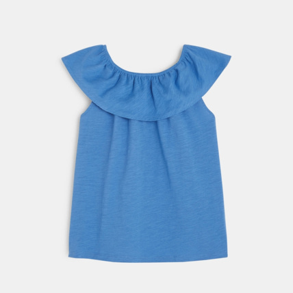 Avis T-shirt volanté bleu fille OKAIDI 3