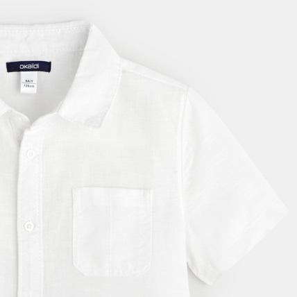 Avis Chemise manches courtes blanche garçon OKAIDI 3