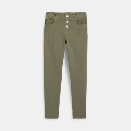 Avis Pantalon mom paper bag vert fille OKAIDI 1