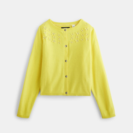 Avis Gilet fantaisie jaune fille OKAIDI 1