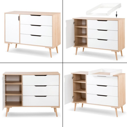 Avis Ensemble commode à langer et lit bébé style scandinave SOFIE Mon Mobilier Design 5