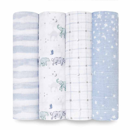 Avis Lot de 4 maxi-langes en mousseline de coton Rising star ADEN + ANAIS 1