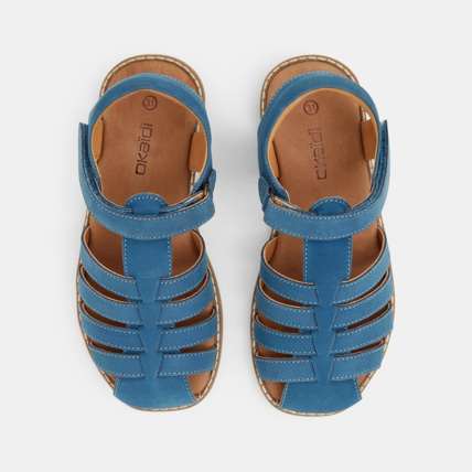 Avis Sandale multibrides cuir à scratch turquoise garçon OKAIDI 2