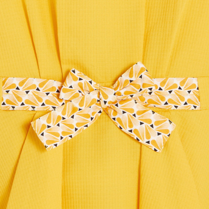 Avis Robe chic unie jaune fille OKAIDI 2