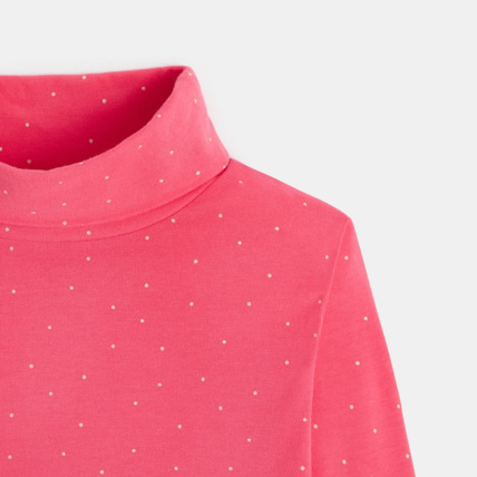 Avis T-shirt col roulé imprimé rose fille OKAIDI 2