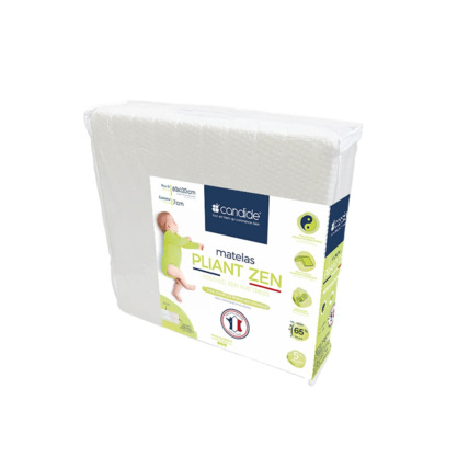 Avis Matelas bébé pliant 2 parties Zen déhoussable - 60x120cm CANDIDE 3