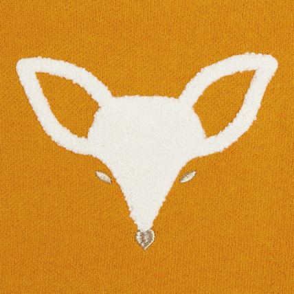 Avis Pull en tricot motif renard jaune fille OKAIDI 2