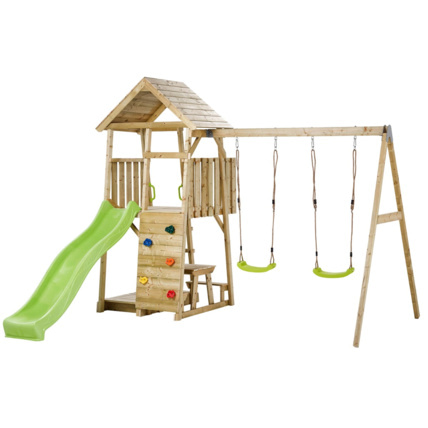 Avis Aire de jeux portique en bois WOODI Kangui 5