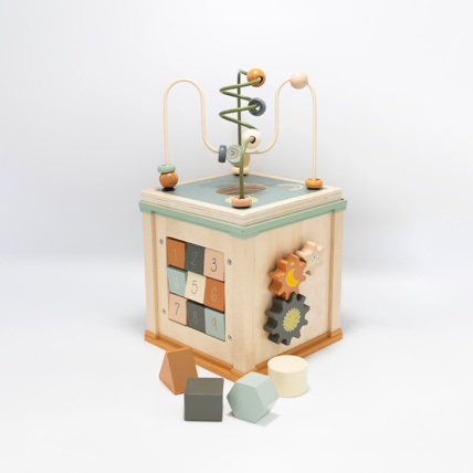 Avis Cube d'activité en bois FSC® - 5 en 1 Trois Kilos Sept 1