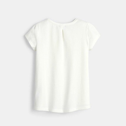 Avis T-shirt à message blanc fille OKAIDI 2