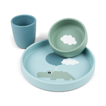 Avis Coffret Repas Silicone Happy Clouds DONE BY DEER 2