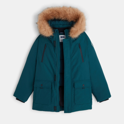 Parka matelassee a capuche vert garcon OKAIDI Comparateur Avis Prix