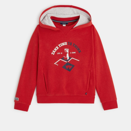 Avis Sweat-shirt à message "life is a game" rouge garçon OKAIDI 2