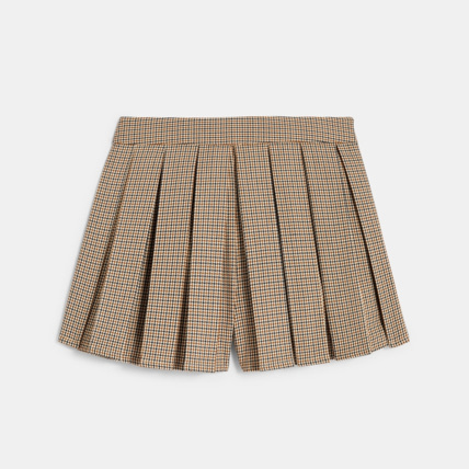Avis Short plissé à petits carreaux marron fille OKAIDI 2