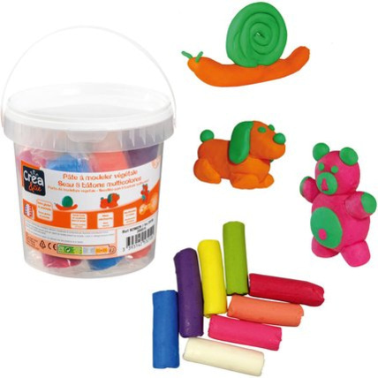 Avis Seau 8 batons de pâte végétale multicolore CRÉA & CIE 1