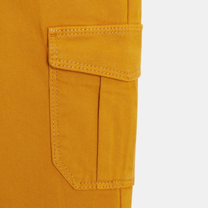 Avis Pantalon skinny en toile stretch jaune fille OKAIDI 3