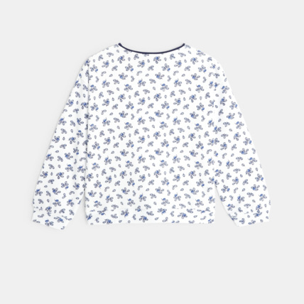 Avis Sweat-shirt imprimé petites feuilles bleu fille OKAIDI 4