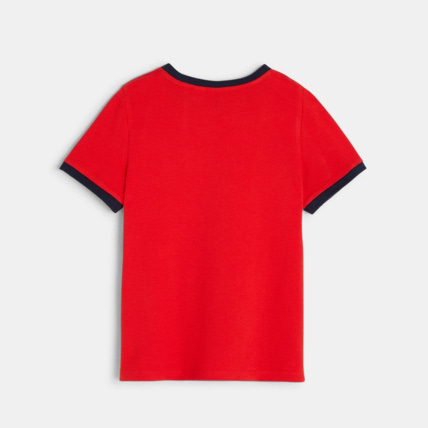 Avis T-shirt en coton piqué rouge garçon OKAIDI 3