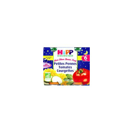 Avis Menu Bonne Nuit Petites Penne Tomates Courgettes - 2 pots x 190g - 6 mois HIPP 1