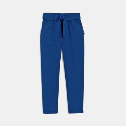 Avis Pantalon fluide uni bleu fille OKAIDI 1