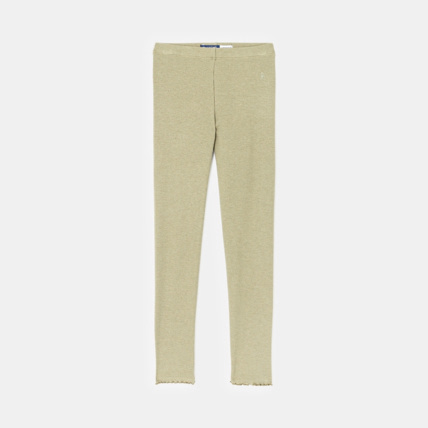 Avis Leggings unis en jersey doux vert fille OKAIDI 1