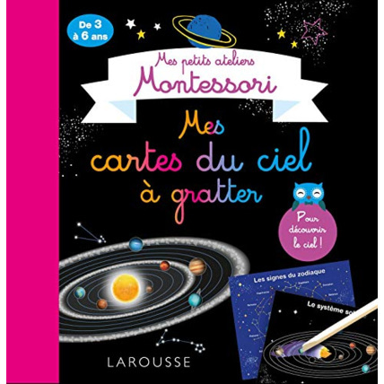 Avis Mes petits ateliers Montessori - Mes cartes du ciel à gratter LAROUSSE 1