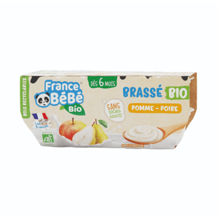 Avis Brassé Pomme Poire sans sucres ajoutés - 4x100g - A partir de 6 mois FRANCE BEBE BIO 1