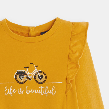 Avis Robe en molleton doux jaune fille OKAIDI 3