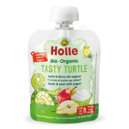 Avis Tasty Turtle - Gourde Pomme et poire avec yaourt Holle 1