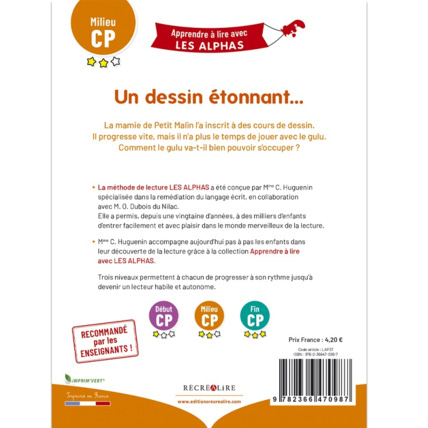 Avis Livre Un dessin étonnant… - Apprendre à lire avec Les Alphas ÉDITIONS RÉCRÉALIRE 3