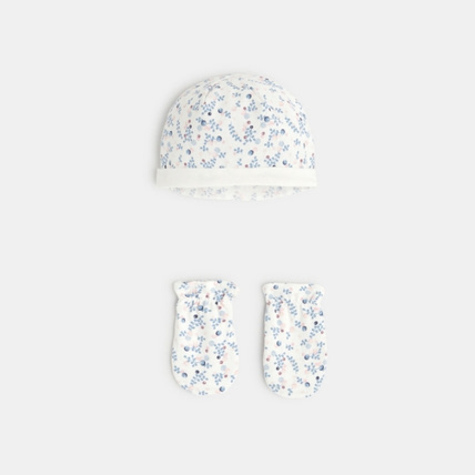 Avis Bonnet et moufles jersey imprimé OBAÏBI 1