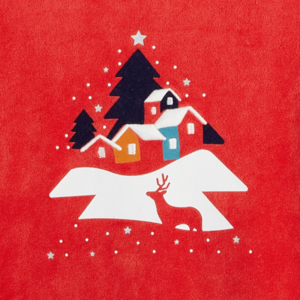 Avis Pyjama 2 pièces en velours motif Noël rouge garçon OKAIDI 3