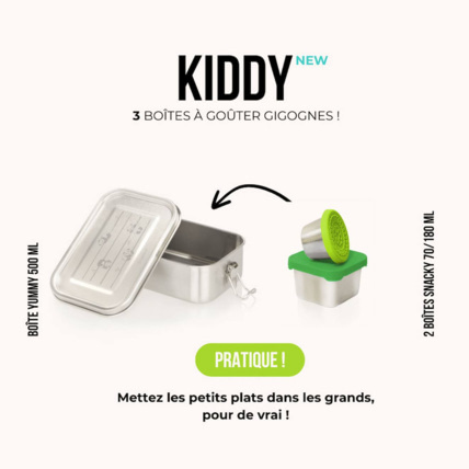 Avis Lot de 3 boîtes à gouter inox Kiddy gaspajoe 6
