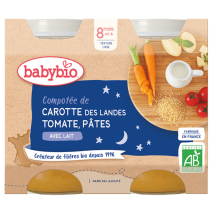 Avis Bonne Nuit Carotte des Landes Tomate Pâtes Babybio 1