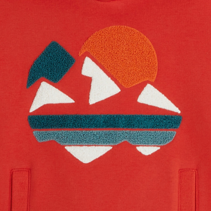 Avis Sweat-shirt à capuche motif bouclettes orange garçon OKAIDI 2